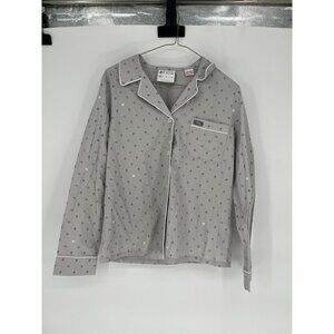 Figs Heart Gray Lounge Pajama Top Size Extra Small